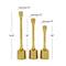 CosmoLiving by Cosmopolitan Set of 3 Gold Candle Holder 14", 12", 10"